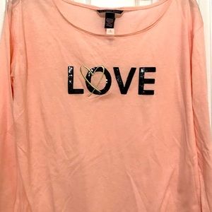 NWT Victoria Secret’s “Love” long sleeved